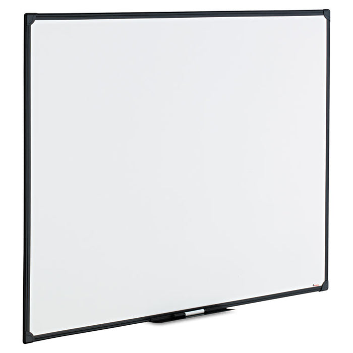 Dry Erase Board, Melamine, 48 x 36, Black Frame