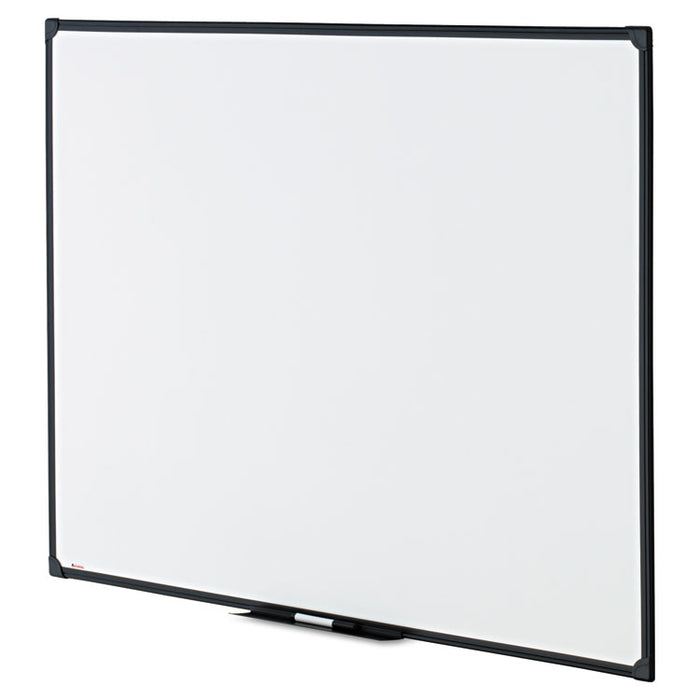 Dry Erase Board, Melamine, 48 x 36, Black Frame