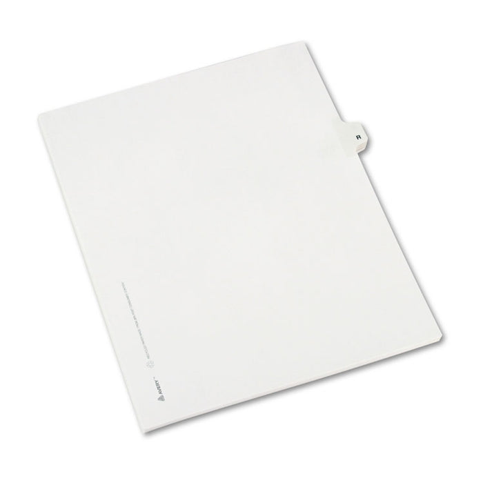 Preprinted Legal Exhibit Side Tab Index Dividers, Avery Style, 26-Tab, R, 11 x 8.5, White, 25/Pack