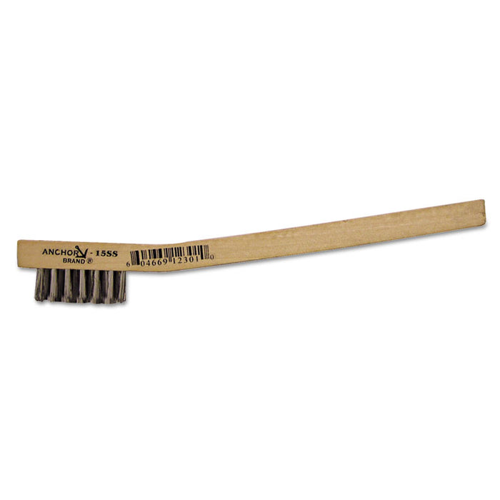 Utility Brush, Stainless Steel, Wood Handle, Hand Tied