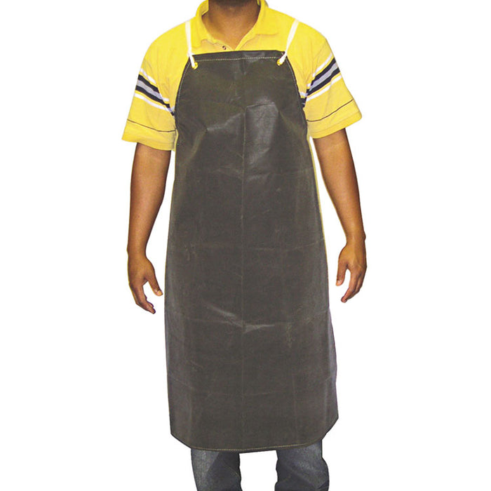 Hycar Bib Apron with Cloth Backing, 24 in. x 36 in., Black, One Size Fits All