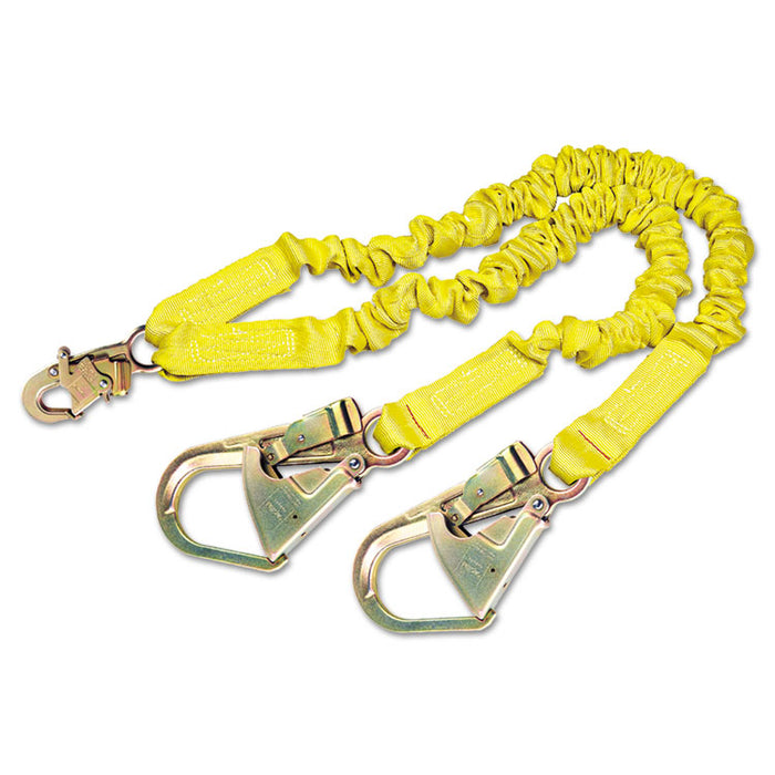 ShockWave2 Shock-Absorbing Lanyard, Steel Hooks, 900 lb MAF