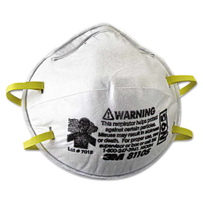 N95 Particulate Respirator, Half Facepiece, Small, Fixed Strap