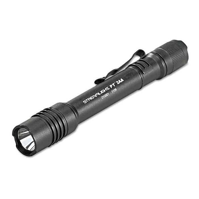Professional Tactical Flashlight with Holster, 2 AA Batteries (Included), Black