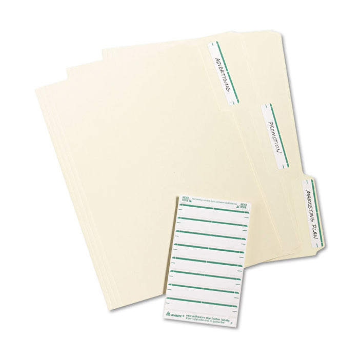 Printable 4" x 6" - Permanent File Folder Labels, 0.69 x 3.44, White, 7/Sheet, 36 Sheets/Pack, (5203)