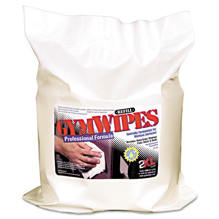 Gym Wipes Professional, 6 x 8, Unscented, 700/Pack, 4 Packs/Carton