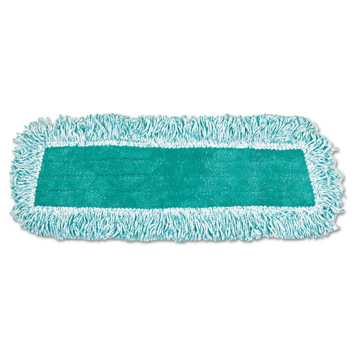 Standard Microfiber Dust Mop With Fringe, Cut-End, 18 x 5, Green