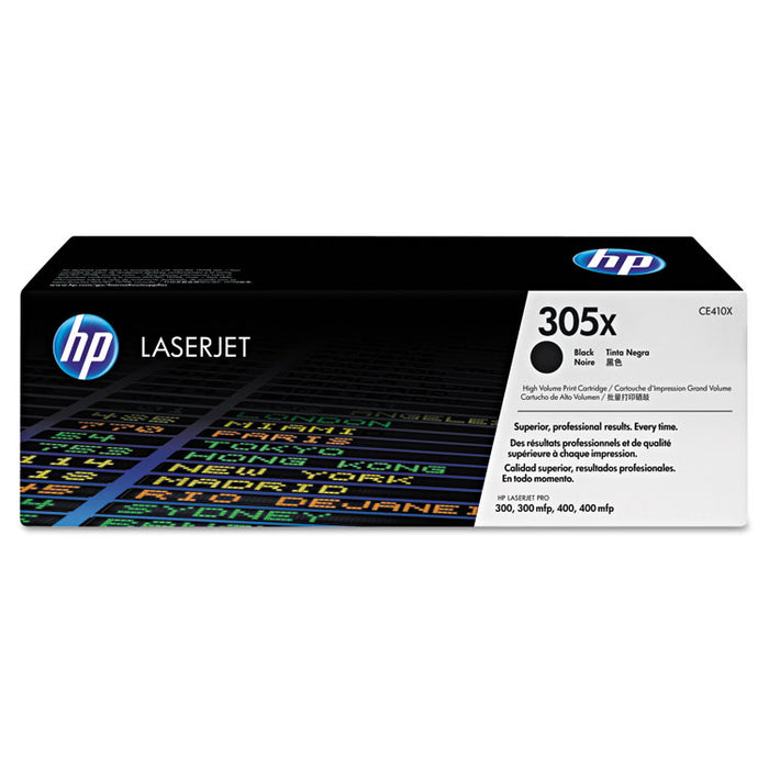 HP 305X, (CE410X) High-Yield Black Original LaserJet Toner Cartridge