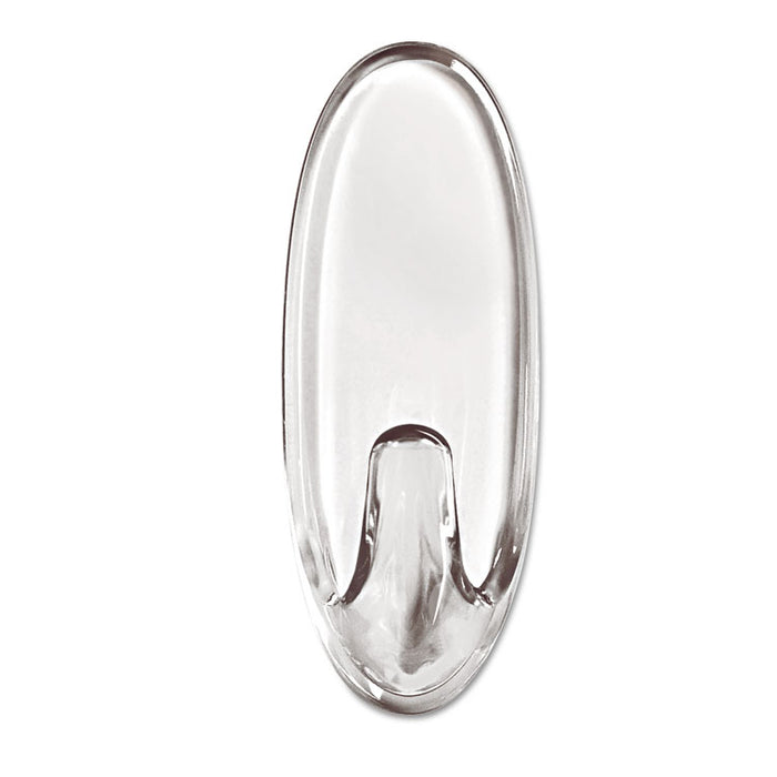 Clear Hooks and Strips, Plastic, Medium, 50 Hooks with 50 Adhesive Strips per Carton