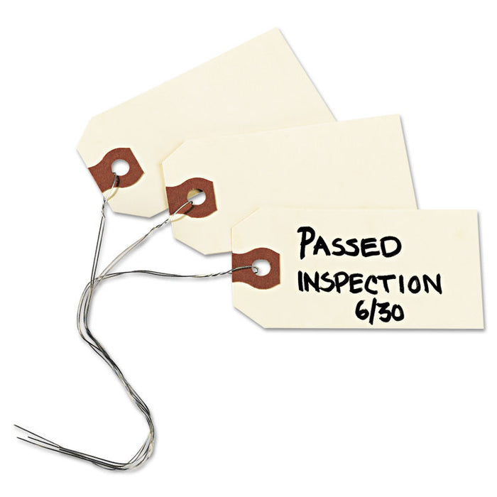 Double Wired Shipping Tags, 13pt. Stock, 3 1/4 x 1 5/8, Manila, 1,000/Box