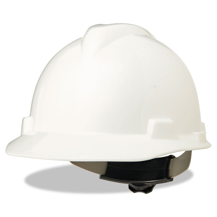 V-Gard Hard Hats w/Ratchet Suspension, Large Size 7 1/2 - 8 1/2, White