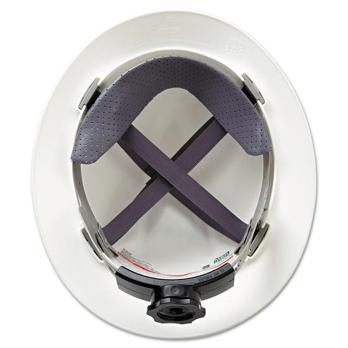 V-Gard Full-Brim Hard Hats, Ratchet Suspension, Size 6.5 to 8, White