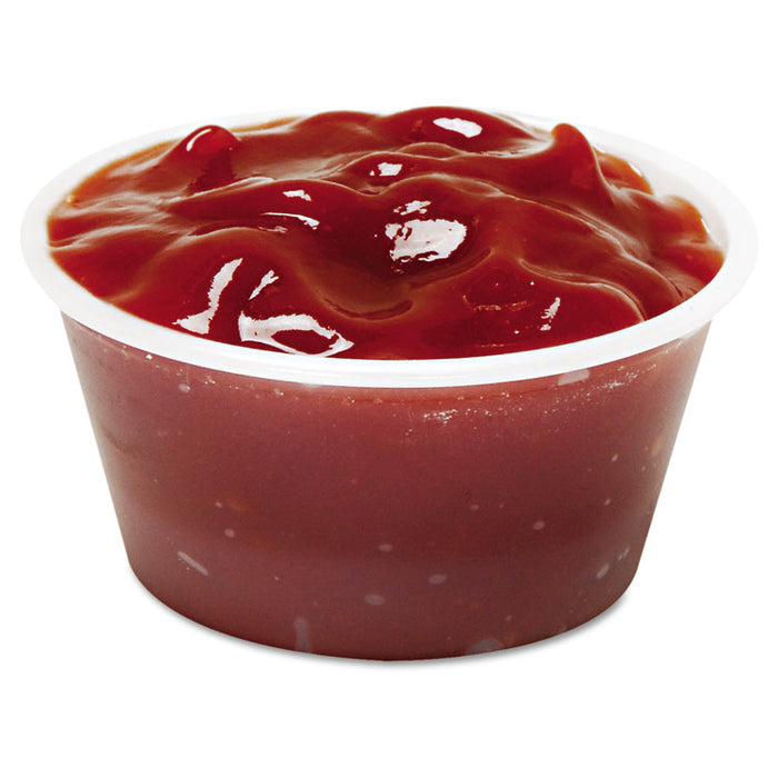 Plastic Portion Cup, 2 oz, Translucent, 200/Bag, 12 Bags/Carton