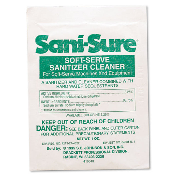 Sani Sure Soft Serve Sanitizer & Cleaner, Powder, 1 oz. Packet