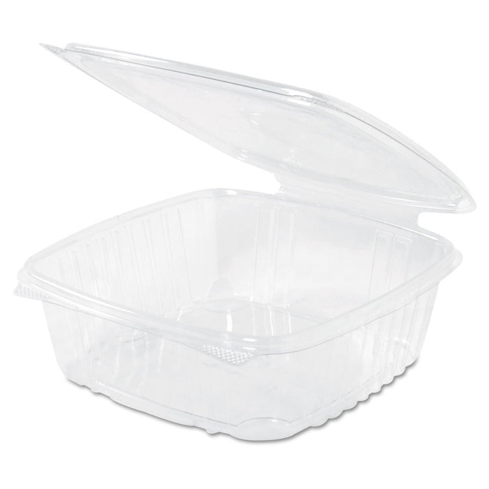 Clear Hinged Deli Container, Plastic, 48 oz, 8 x 8-1/2 x 2-1/2, 100/BG, 2 BG/CT