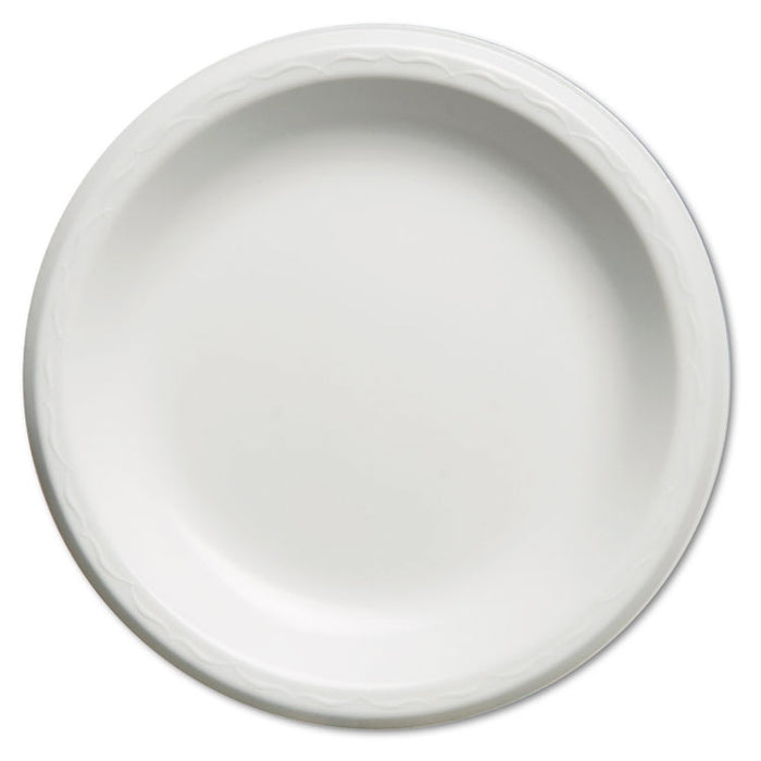 Elite Laminated Foam Plates, 8.88 Inches, White, Round, 125/Pack, 4 Pack/Carton