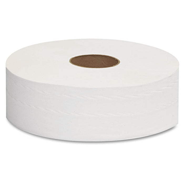 JRT Jumbo Bath Tissue, Septic Safe, 2-Ply, White, 3.5" x 1,375 ft, 6 Rolls/Carton