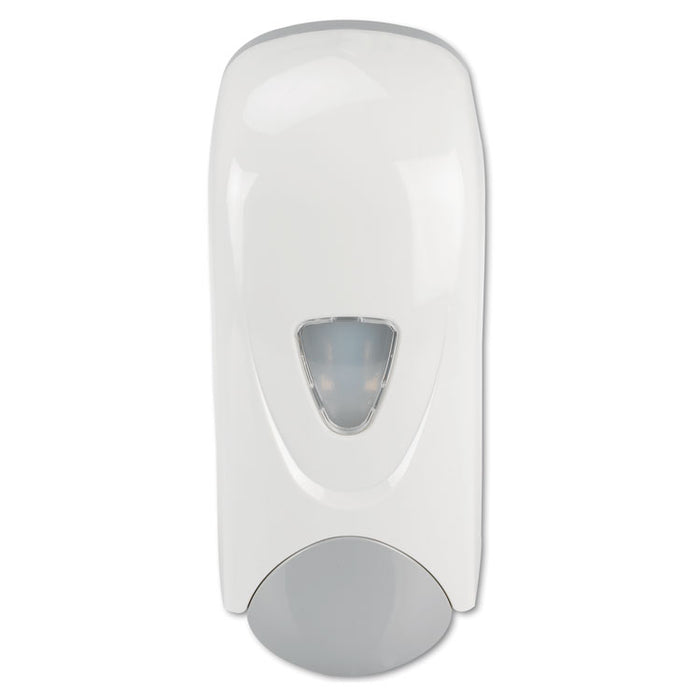 Foam-eeze Bulk Foam Soap Dispenser with Refillable Bottle, 1000 mL, 4.88" x 4.75" x 11", White/Gray