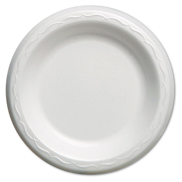 Elite Laminated Foam Plates, 6 Inches, White, Round, 125/Pack, 8 Pack/Carton