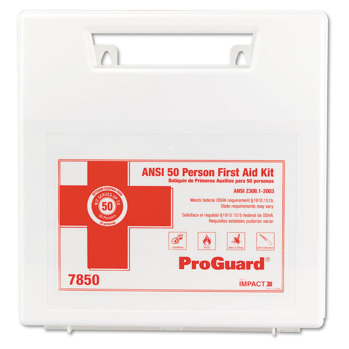 First Aid Kit for 50 People, 194 Pieces, Plastic Case