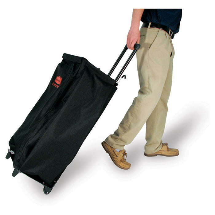 Mobile Fabric Cleaning Cart Bag, 30 gal, 18.5" x 35", Black