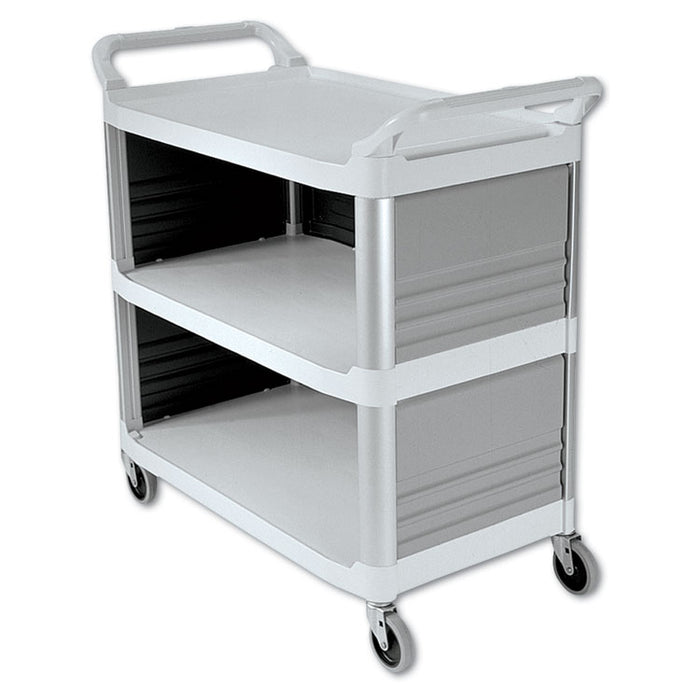 Xtra Utility Cart, 300-lb Capacity, Three-Shelf, 20w x 40.63d x 37.8h, Off-White