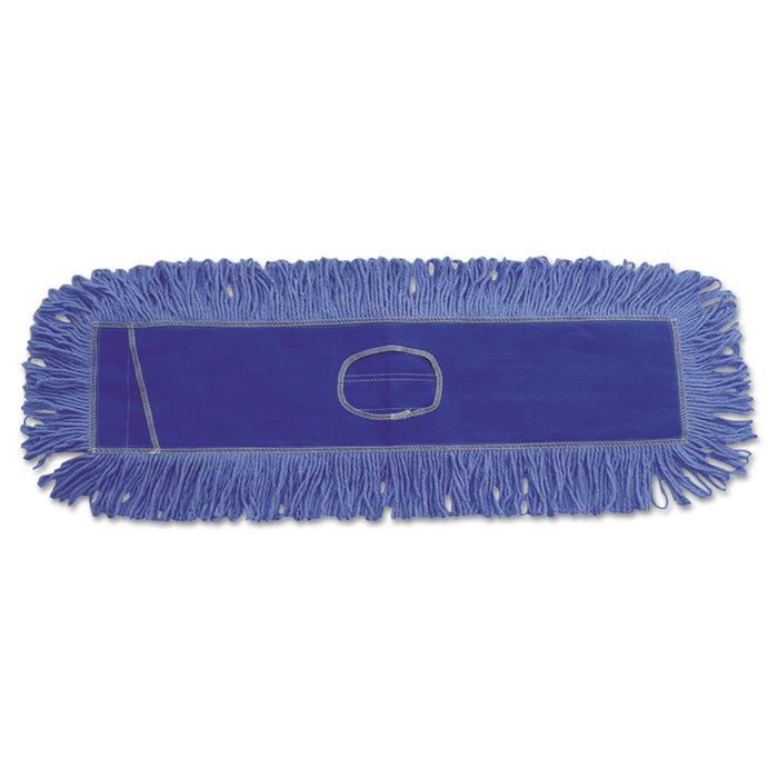 Mop Head, Dust, Looped-End, Cotton/Synthetic Fibers, 24 x 5, Blue
