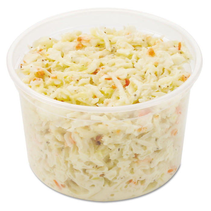 MicroGourmet Food Container, 16 oz, Translucent, Plastic, 50/Pack, 10 Packs/Carton