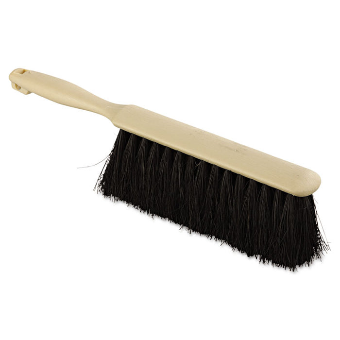 Counter Brush, Black Tampico Bristles, 4.5" Brush, 3.5" Tan Plastic Handle