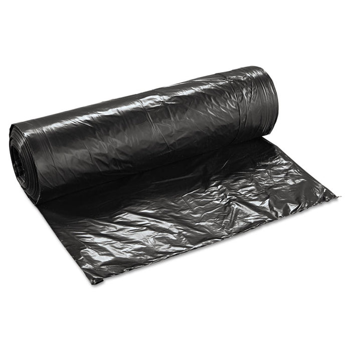 Low-Density Waste Can Liners, 56 gal, 0.6 mil, 43" x 47", Black, 100/Carton