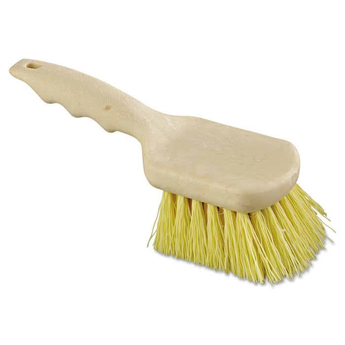 Utility Brush, Polypropylene Fill, 8 1/2" Long, Tan Handle