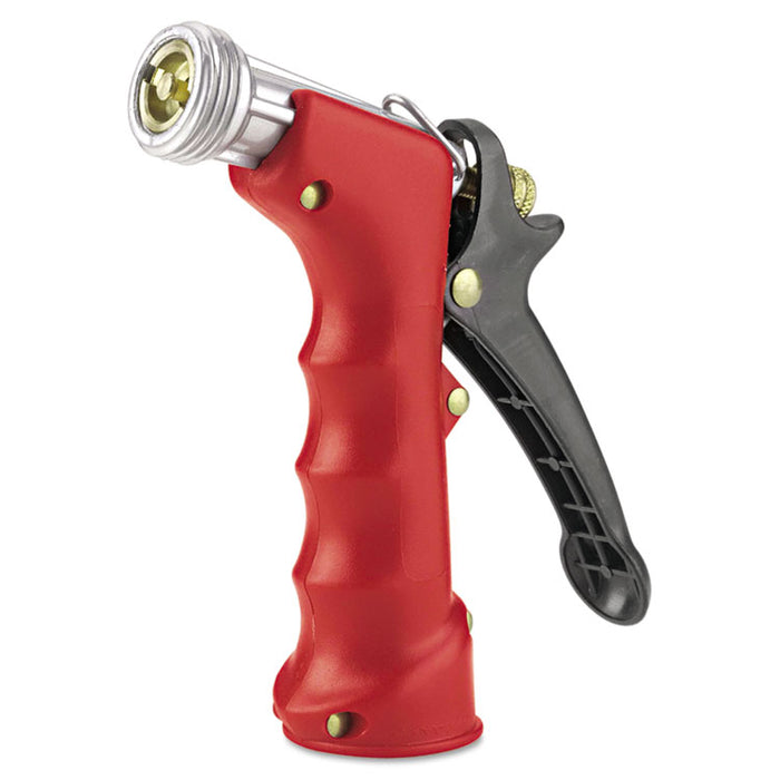 Insulated Grip Nozzle, Pistol-Grip, Zinc/Brass/Rubber, Red