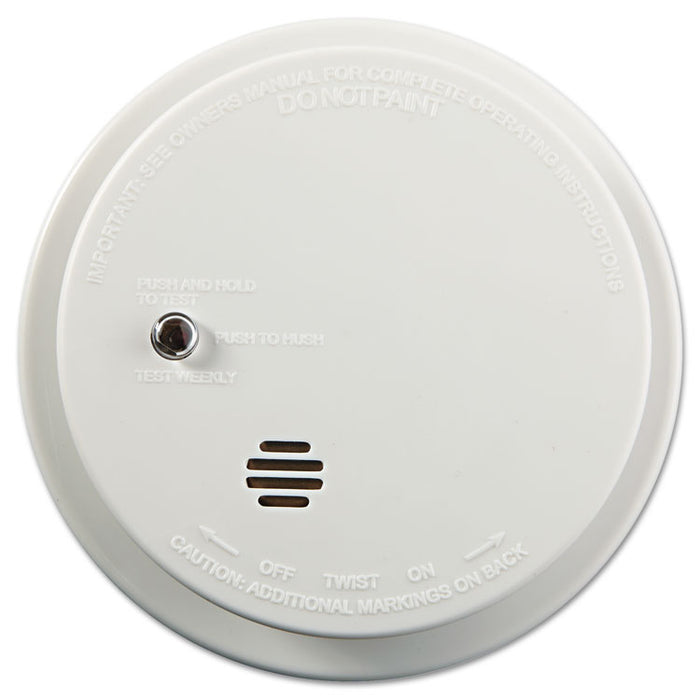Battery-Operated Smoke Alarm Unit, 9V, 85db Alarm, 3 7/8" dia