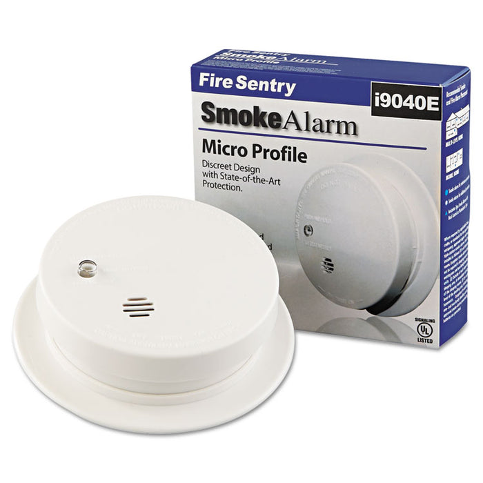 Battery-Operated Smoke Alarm Unit, 9V, 85db Alarm, 3 7/8" dia