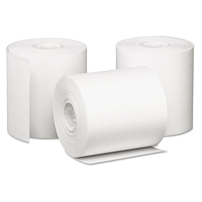 Impact Bond Paper Rolls, 3" x 85 ft, White, 50/Carton