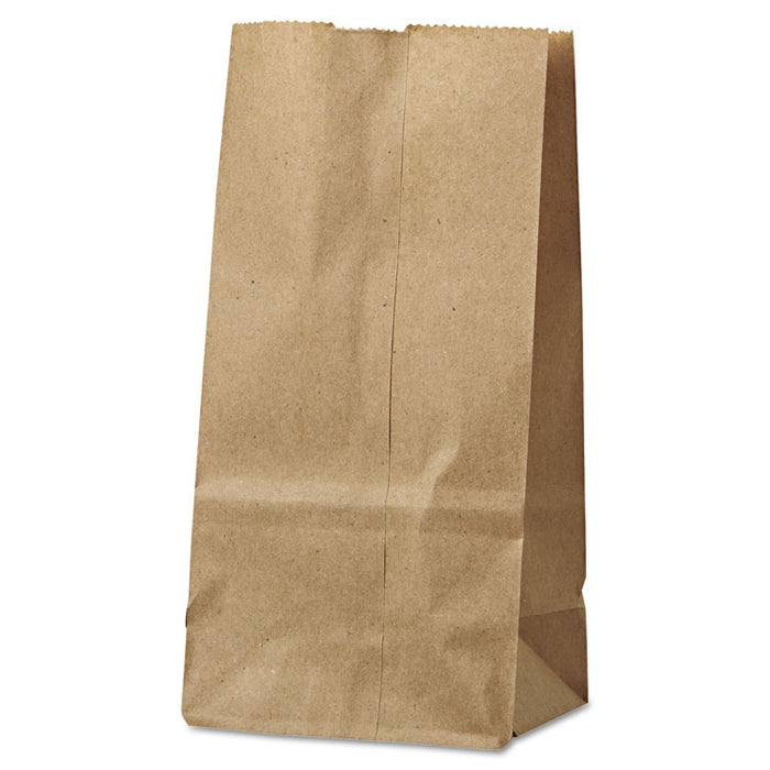 Grocery Paper Bags, 30 lbs Capacity, #2, 4.31"w x 2.44"d x 7.88"h, Kraft, 500 Bags