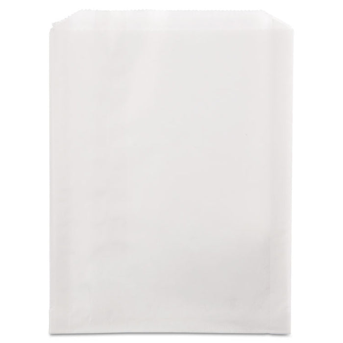 Grease-Resistant Single-Serve Bags, 6.5" x 8", White, 2,000/Carton