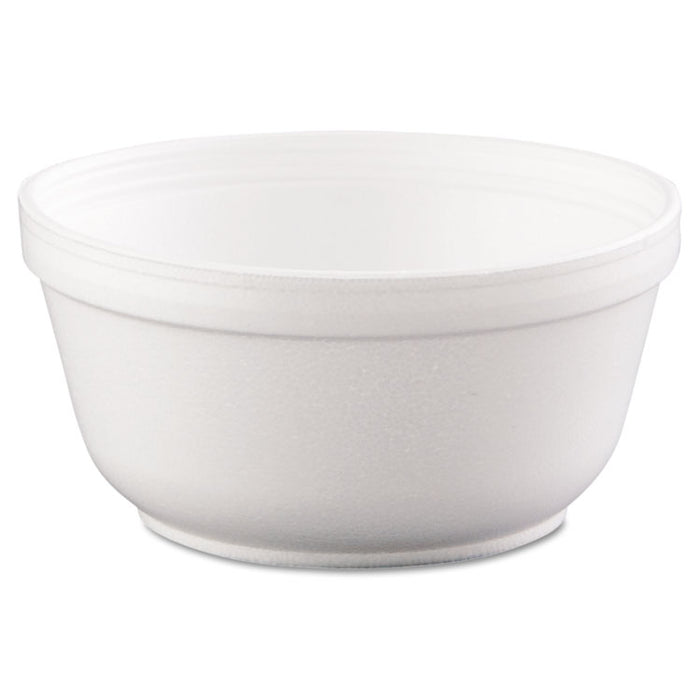 Insulated Foam Bowls, 12 oz, White, 50/Pack, 20 Packs/Carton