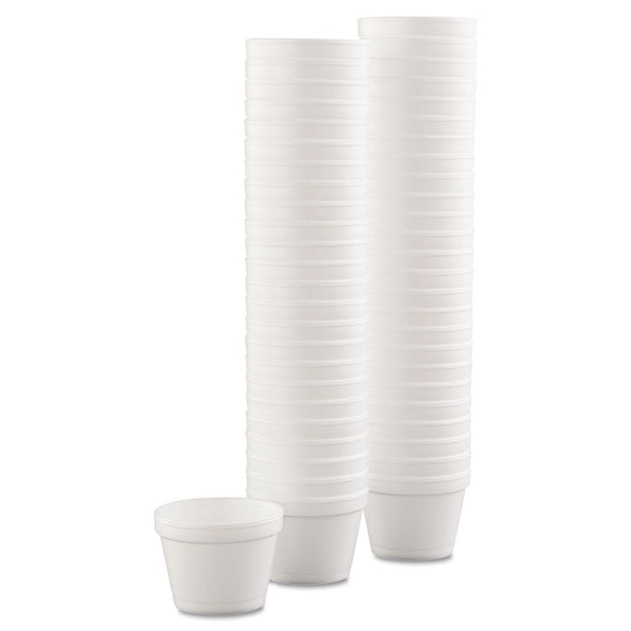 Bowl Containers, Foam, 4oz, White, 1000/Carton