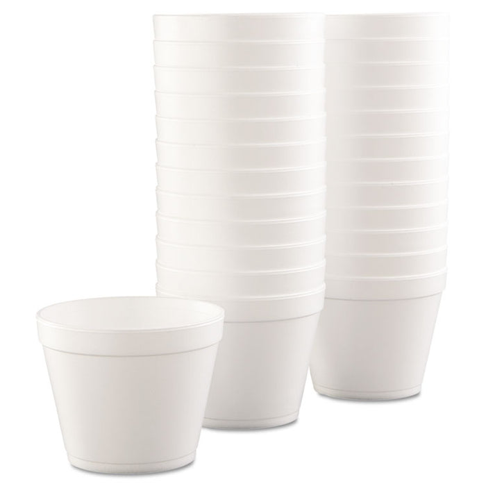 Foam Containers, 24 oz, White, 25/Bag, 20 Bags/Carton