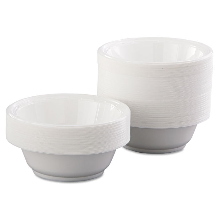 Famous Service Plastic Dinnerware, Bowl, 12oz, White, 125/Pack, 8 Packs/Carton