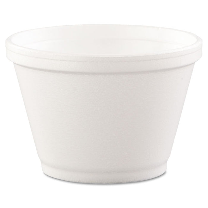 Foam Containers, 6oz, White, 50/Bag, 20 Bags/Carton