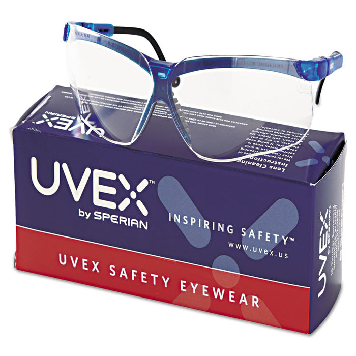 Genesis Shooting Glasses, Vapor Blue Frame, Clear Lens, 10/Carton