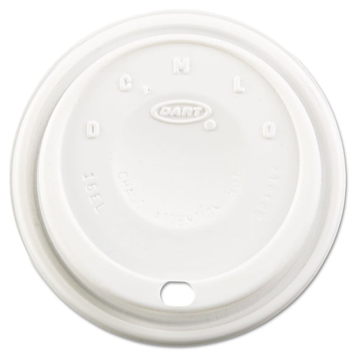 Cappuccino Dome Sipper Lids, Fits 12 oz to 24 oz Cups, White, 1,000/Carton