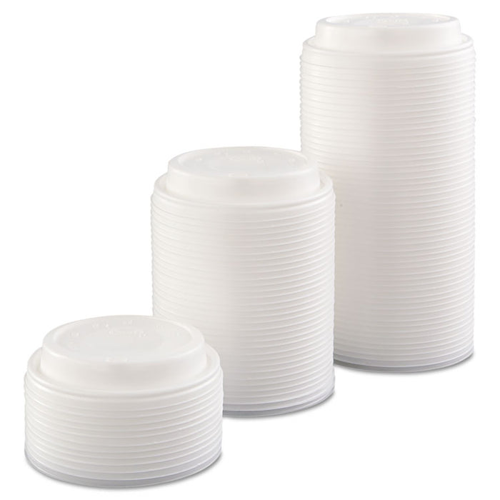 Cappuccino Dome Sipper Lids, Fits 12 oz to 24 oz Cups, White, 1,000/Carton