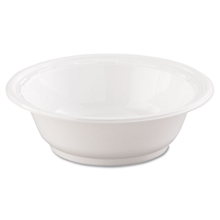 Famous Service Plastic Dinnerware, Bowl, 12oz, White, 125/Pack, 8 Packs/Carton