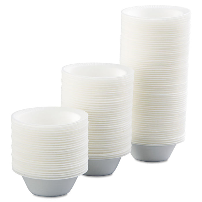 Non-Laminated Foam Dinnerware, Bowl, 5 oz, White, 125/Pack, 8 Packs/Carton