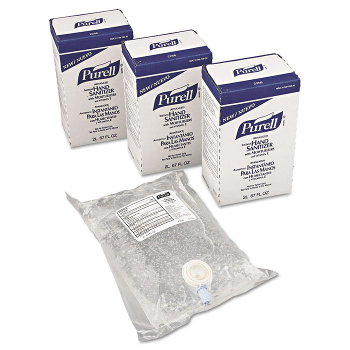 Advanced Hand Sanitizer Refreshing Gel, Clean Scent, 2000 ml Refill, 4/Carton