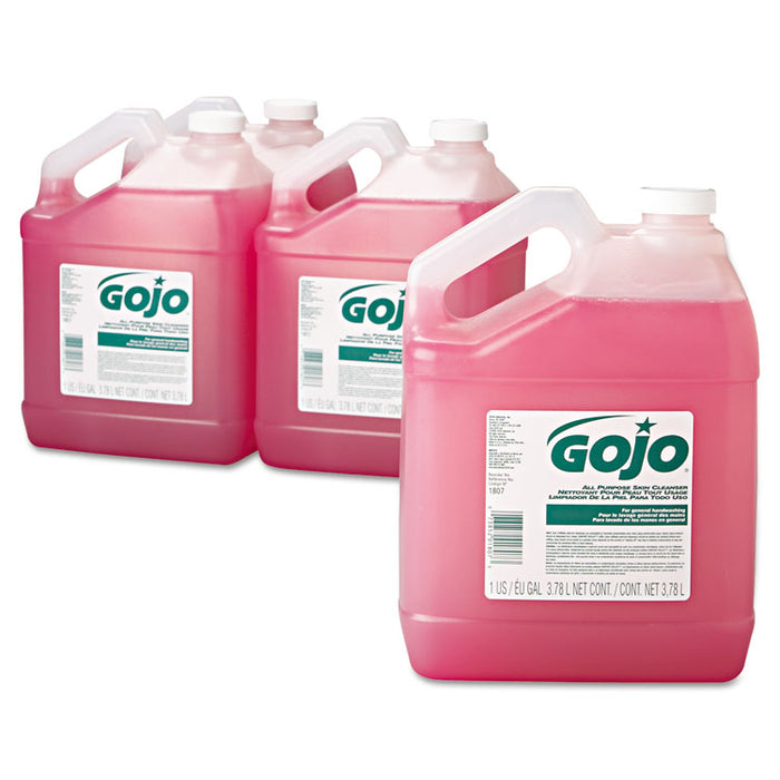 Bulk Pour All-Purpose Pink Lotion Soap, Floral, 1gal Bottle, 4/Carton
