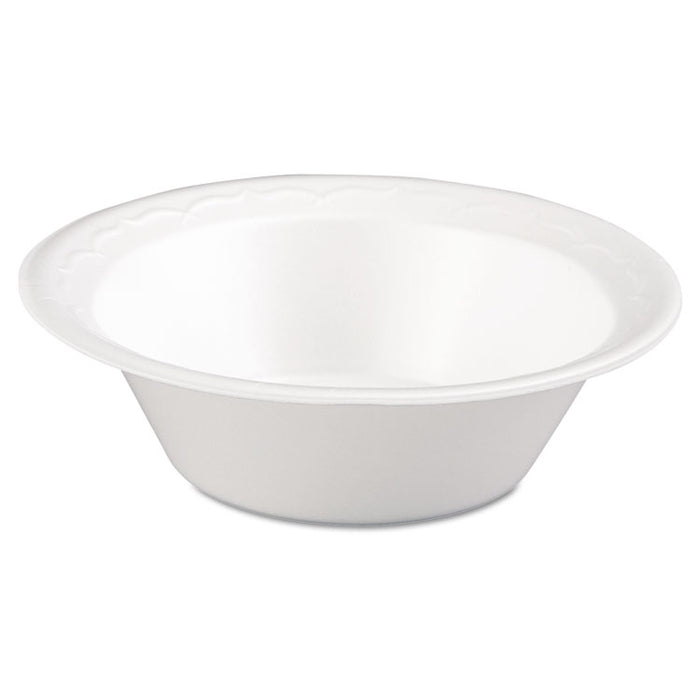 Foam Dinnerware, Bowl, 12oz, White, 125/Pack, 8 Packs/Carton